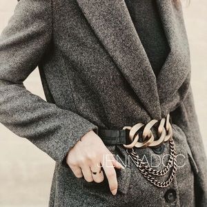 Zara Limited Edition Leather and Link Belt